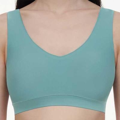 Bralette top met vulling - Soft Stretch - Padded top - Bralette / BH Top naadloos dames - Rood - zwart - Huidskleur
