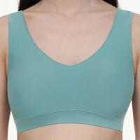 Bralette top met vulling - Soft Stretch - Padded top - Bralette / BH Top naadloos dames - Rood - zwart - Huidskleur - thumbnail