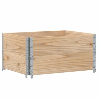 Palletopzetranden 2 st 80x60 cm massief grenenhout