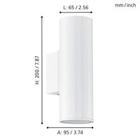 Eglo Led buitenlampRiga led Up - Down wit - 94101 - thumbnail