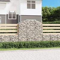 VidaXL Schanskorf gewelfd 150x50x140/160 cm gegalvaniseerd ijzer - thumbnail