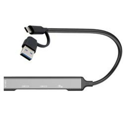 i-tec I-TEC USB-A/USB-C Metal HUB USB-combi-hub Zilver i-tec I-TEC USB-A/USB-C Metal HUB USB-combi-hub Zilver