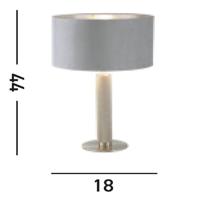Searchlight Gouden tafellampLondon met grijze kap - EU65721GY - thumbnail