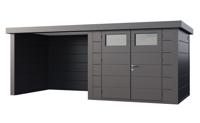 Telluria | Tuinhuis Classico 2724 met Overkapping Lounge Small | Links | Antraciet - thumbnail