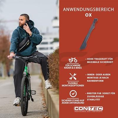 CONTEC hinterbauständer "ox back" ct rear end. ox 18 mm 24"-29" matt black m6