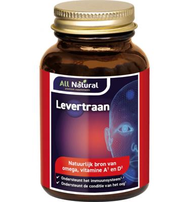 All Natural Levertraan vitamine a & d 100 Capsules