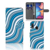 Samsung Galaxy A20e | Telefoon Hoesje | Waves Blue - thumbnail