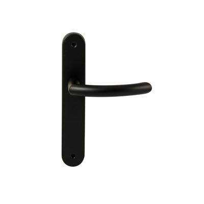 Hardbrass Deurkruk Helsinki op ovaal langschild blind - zwart