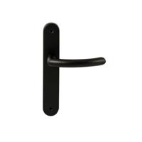 Hardbrass Deurkruk Helsinki op ovaal langschild blind - zwart - thumbnail