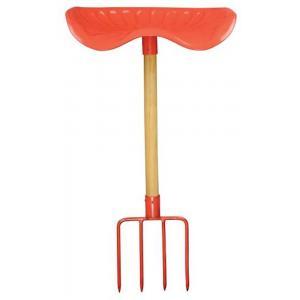 Esschert Design tractorstoel riek 44,3 x 77 cm hout/staal rood Esschert Design tractorstoel riek 44,3 x 77 cm hout/staal rood