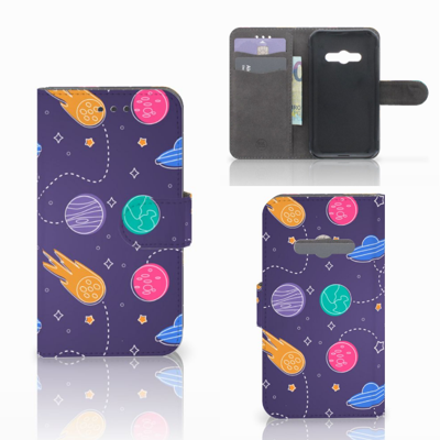 Samsung Galaxy Xcover 3 | Xcover 3 VE | Wallet Case | met Pasjes | Space Samsung Galaxy Xcover 3 | Xcover 3 VE | Wallet Case | met Pasjes | Space