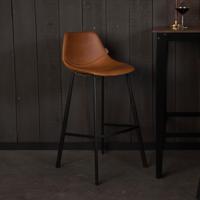 Dutchbone Barkruk 'Franky' PU (zithoogte 80cm), kleur Bruin - thumbnail