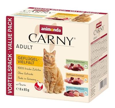 ANIMONDA Carny Adult Poultry mix - nat kattenvoer - 8x85g