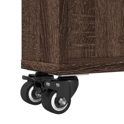 Opbergtrolley smal 48x13x68 cm bewerkt hout bruin eikenkleurig