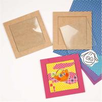 Creativ Company Onderzetter met glazen plaat, afm 15x15x0,5 cm, 6 stuk/ 1 doos - thumbnail