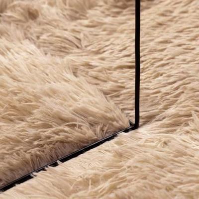 Hoogpolig vloerkleed NAVARRA 100x100 cm polyester beige Hoogpolig vloerkleed NAVARRA 100x100 cm polyester beige