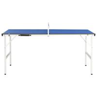VidaXL Tafeltennistafel met net 5 feet 152x76x66 cm blauw - thumbnail