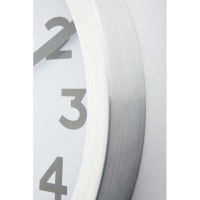 NeXtime ne-3998ar wandklok dia. 19 cm, geborsteld aluminium, 'station'