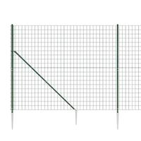 VidaXL Draadgaashek met grondankers 2,2x10 m groen - thumbnail