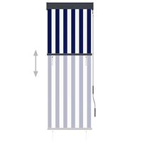Rolgordijn voor buiten 60x250 cm blauw en wit - thumbnail