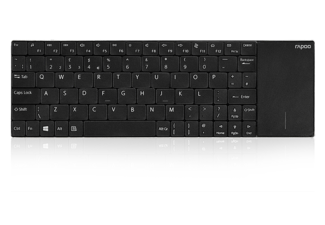 Rapoo E2710 Draadloos multimedia toetsenbord met touchpad Toetsenbord Zwart - thumbnail