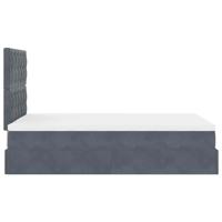Ottoman bed met matrassen 90x190cm fluweel donkergrijs - thumbnail
