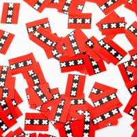 Tafelconfetti Amsterdamse Vlag (150st) - thumbnail