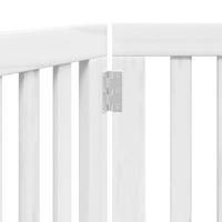 Hondenhek inklapbaar 3 panelen 150 cm populierenhout wit - thumbnail