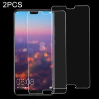 2 stuks voor Huawei P20 0 26 mm 9H oppervlaktehardheid 2.5D explosieveilige gehard glas scherm Film - thumbnail