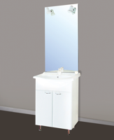 Badstuber Sanremo staand badkamermeubel 55cm wit - thumbnail