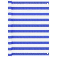Balkonscherm 120x500 cm HDPE blauw en wit - thumbnail