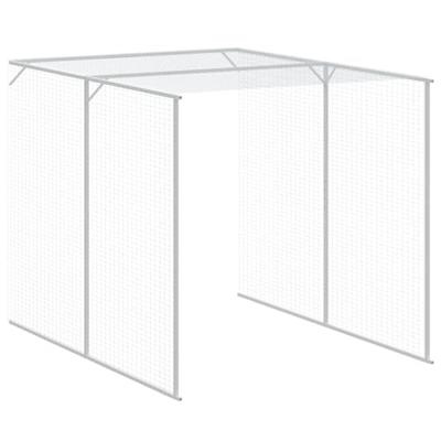 Kippenhok met ren 165x1067x181 cm staal antraciet
