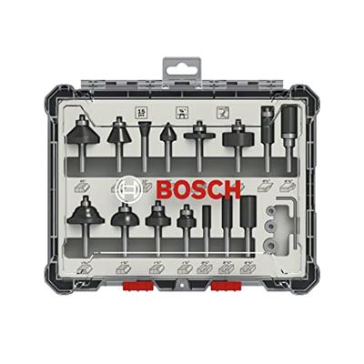 Bosch Professional Freesset, 1/4 inch schacht, 15-delig 2607017473