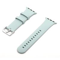 By Qubix - Rubberen sportbandje met gesp - Grijsblauw - Compatible met Apple Watch 44mm / 45mm / 46mm / 49mm - Compatible Apple watch bandjes - thumbnail