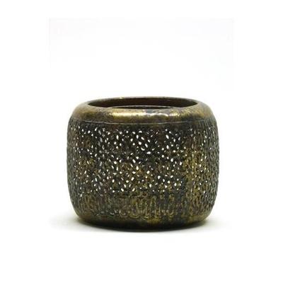 Sfeerlicht metaal met glas 13.5x11cm