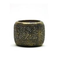 Sfeerlicht metaal met glas 13.5x11cm - thumbnail