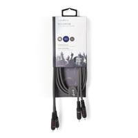 Stereo audiokabel | 2x RCA male - 2x RCA male | 1,5 m | Grijs - thumbnail