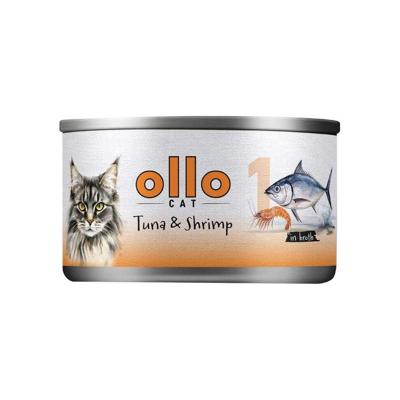 OLLO Cat nr 1 Tuna & Shrimp in broth - nat kattenvoer - 70g