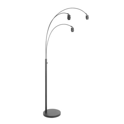 Steinhauer VloerlampSparkled Light zwart met grijze kappen - 3826ZW