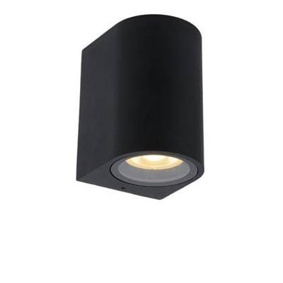Lucide ZARO - Wandspot / Wandlamp Binnen/Buiten - 1xGU10 - IP44 - Zwart