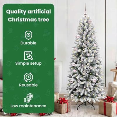 VidaXL Kunstkerstboom wit 150 cm pvc en plastic en staal en pe