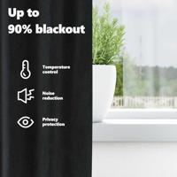 VidaXL Verduisterende gordijnen 2 pcs zwart 140 x 245 cm fluweel - thumbnail