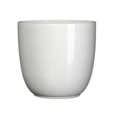 Bloempot Pot rond es/9 tusca 9 x 10 cm wit Mica - Mica decorations