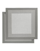 De Witte Lietaer De Witte Lietaer Pied De Poule Theedoek 66x66 grey - thumbnail
