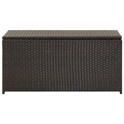 Tuinbox 100x50x50 cm poly rattan bruin