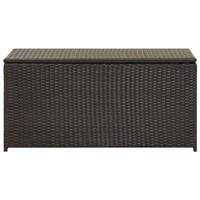 Tuinbox 100x50x50 cm poly rattan bruin - thumbnail