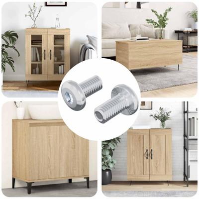 VidaXL Slotschroef effen 2 pcs zilver m6 x 12 mm staal