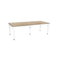 Eettafel Home ESPRIT Wit Spar 100 x 100 x 78 cm - thumbnail