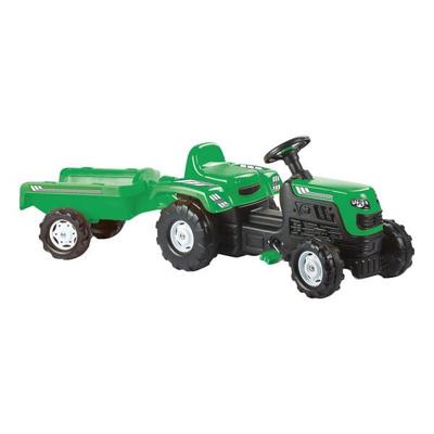 Dolu Traptractor met Aanhanger & Claxon Groen/Zwart Dolu Traptractor met Aanhanger & Claxon Groen/Zwart