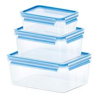 Emsa Clip & Close vershoudbakjes, 3-delige set, 1,0 / 3,2 / 3,7 L doos - thumbnail